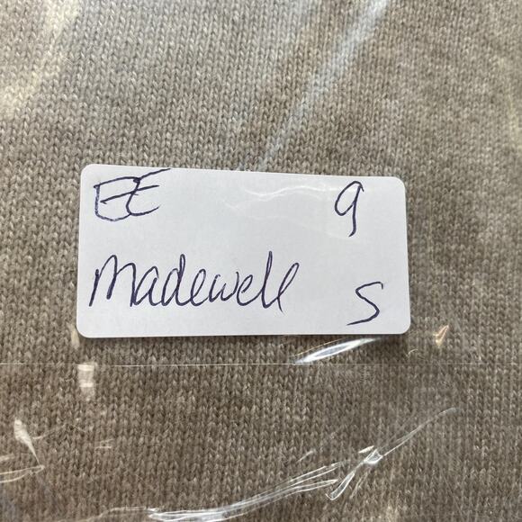 Madewell Sweater Womens Small Heather Hazelwood Mock Neck Wool Alpaca Blend Tan - Picture 11 of 11